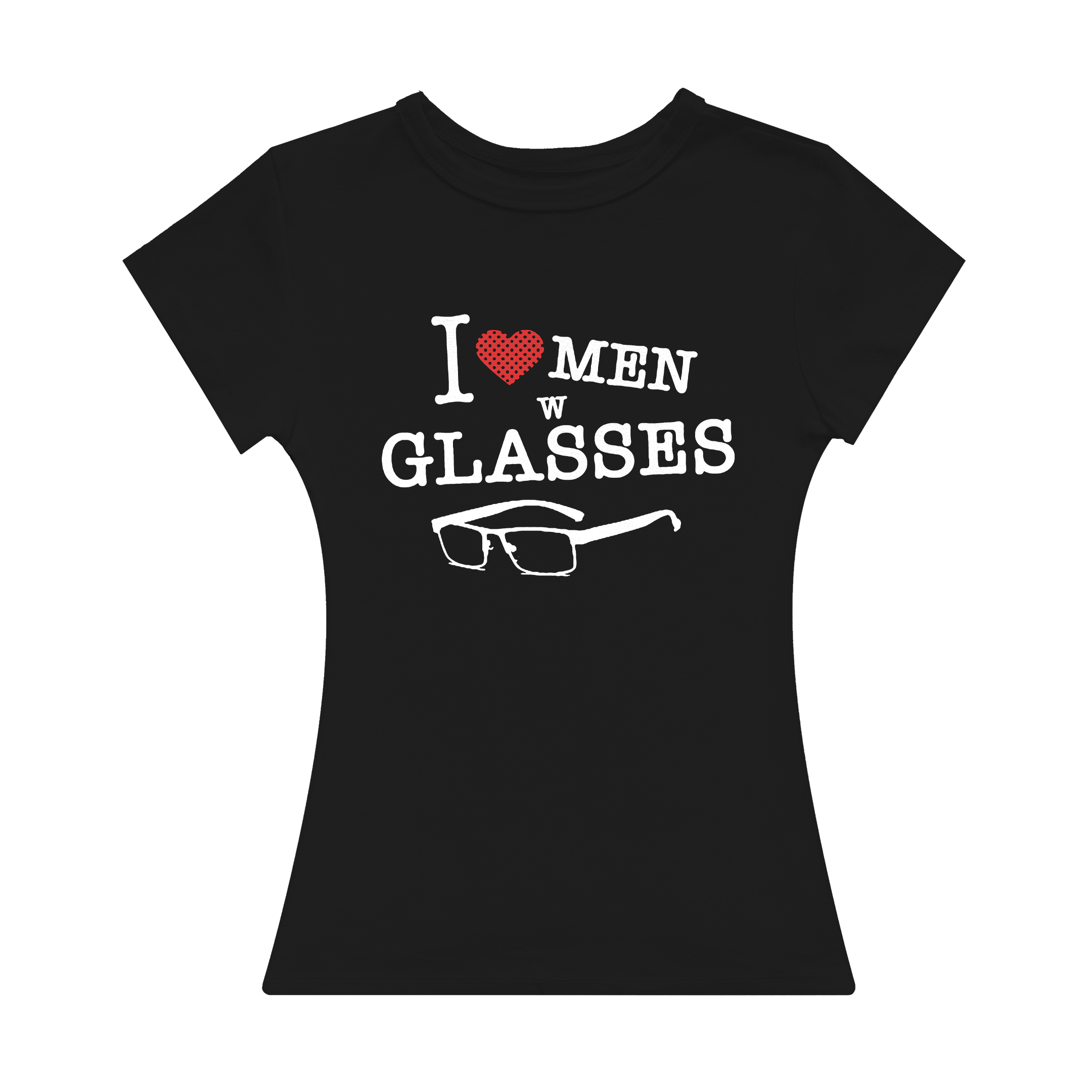 I Love Men W Glasses Girl Tee