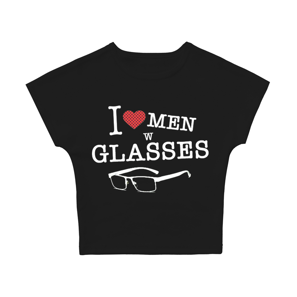 I Love Men W Glasses Baby Tee