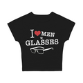 I Love Men W Glasses Baby Tee
