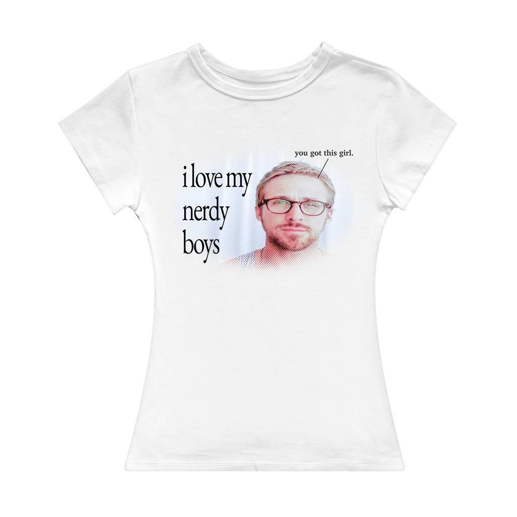I Love My Nerdy Boys Girl Tee
