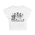 Cat & Music Club Baby Tee